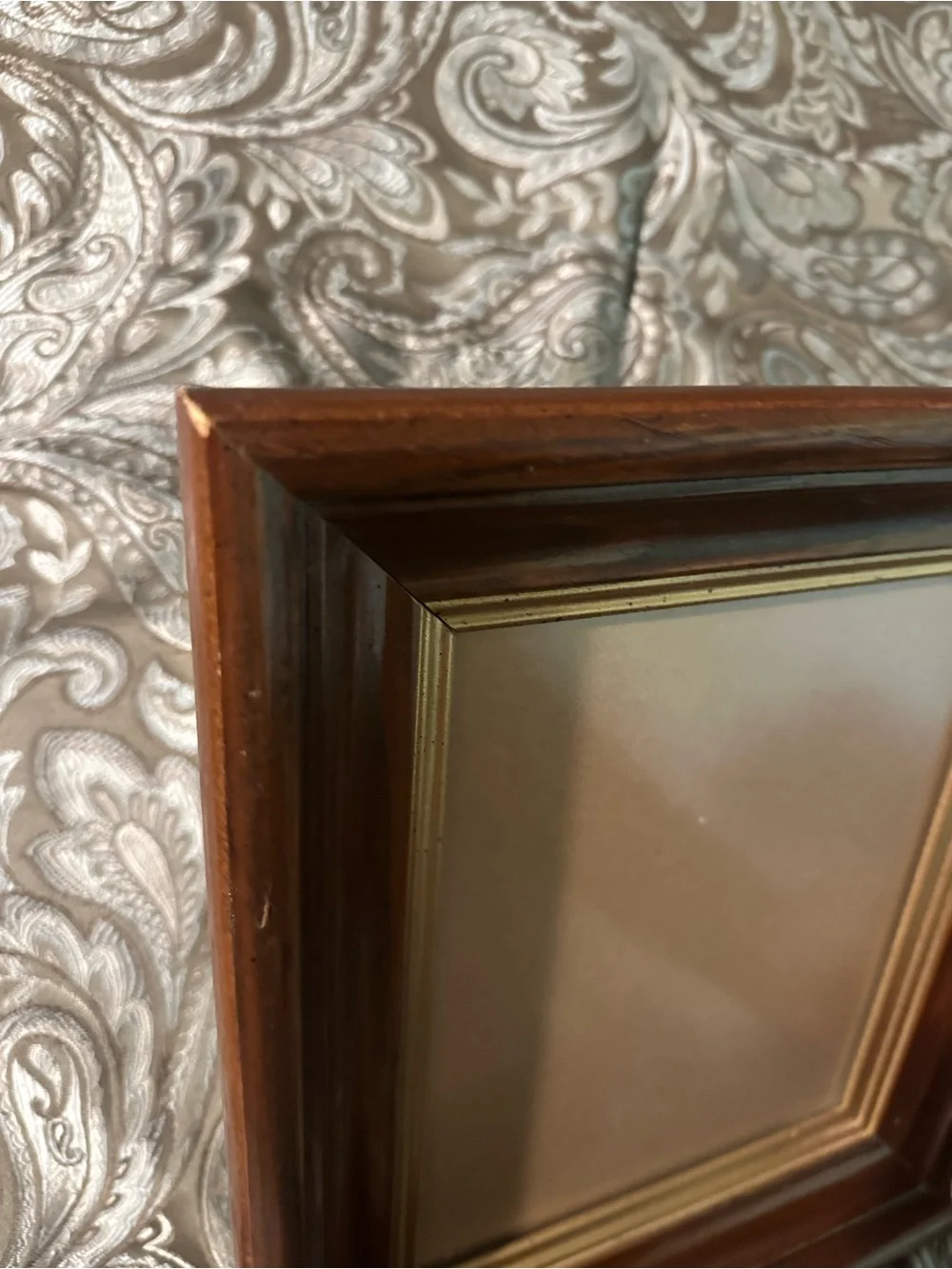 Antique Victorian Frame Deep carved wood inset fits 8x10